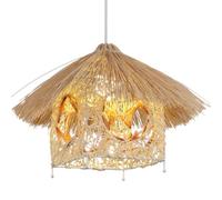 LQZCXMF Lampada A Sospensione In Rattan, Confezione Da 1, 40 Cm, Stile Rustico, In Bambù, Con Lanterna In Rattan Intrecciata A Mano, Lampadario Moderno In Stile Rustico/country Per Sala Da Pranzo