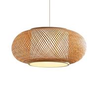 LQZCXMF Lampada A Sospensione In Stile Zen Cinese Per Sala Da Tè, Lanterna Ovale Unica Con Paralume Interno In PVC, Lampade Fatte A Mano, Lampade Da Soffitto Per Isola Cucina, Camera Da Letto