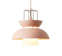 LQZCXMF Lampadario A Sospensione Colorato Lampadario Con Paralume In Metallo E Alluminio Per Camera Da Letto, Sala Da Pranzo, Base E26, Apparecchio Di Illuminazione A Sospensione Industriale