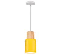 LQZCXMF Lampadario da Comodino Macaron A Testa Singola Plafoniere in Metallo Lampada A Sospensione Lampade A Sospensione Regolabili Industriali Illuminazione Decorativa A Soffitto in Legno