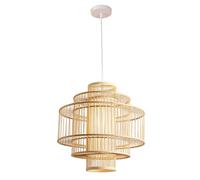 LQZCXMF Lampadario In Stile Sud-est Asiatico Lanterna Da Soffitto In Bambù Intrecciato - Paralume A Cupola Con Lampada A Sospensione In Legno Intrecciato Per Sala Da Pranzo, Ristorante,