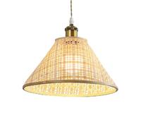 LQZCXMF Lampadario Ristorante In Stile Zen, Paralume In Bambù Antico, Forma Conica Unica, Lampada A Sospensione Tavolo Da Pranzo In Stile Fattoria, Paralume A Cupola, Lanterna Per Cucina, Soggiorno