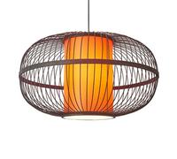 LQZCXMF Lanterna A Tamburo Unica, Lampadari In Bambù Per La Decorazione Della Sala Pranzo, Lampadari In Rattan Intrecciato Curvo, Design Cavo Per Sala Da Pranzo, Isola Della Cucina, Soggiorno