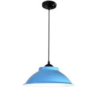 LQZCXMF Luci Pendenti Colorate Retrò Lampadario Industriale A Sospensione Paralume Da Fienile Sospeso In Stile Fattoria Base Rustica Unica E26 E27 Per Sala Da Pranzo, Bar, Club E Ristoranti