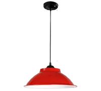 LQZCXMF Luci Pendenti Colorate Retrò Lampadario Industriale A Sospensione Paralume Da Fienile Sospeso In Stile Fattoria Base Rustica Unica E26 E27 Per Sala Da Pranzo, Bar, Club E Ristoranti