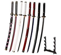 LQZJG 4 Pezzi Cosplay Anime bambù Spada, Roronoa Zoro Katana Spada, Shusui&Wado Ichimonji&Sandai Kitetsu&Yubashiri Katana 103cm/41 Pollici