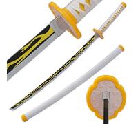 LQZJG Anime bambù Spada Cosplay Spada,Agatsuma Zenitsu Spada Katana 103cm/40 Pollici