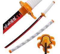 LQZJG Anime bambù Spada Cosplay Spada,Rengoku Kyoujurou Spada Katana 103cm/40 Pollici