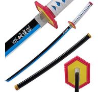 LQZJG Anime bambù Spada Cosplay Spada,Tomioka Giyuu Spada Katana 103cm/40 Pollici