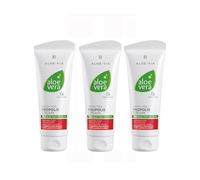 LR Aloe Vera Crema protettiva Propoli, 3 x 100 ml, con 79% di aloe vera, gel fermentato, per pelle secca,