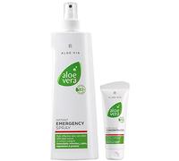LR Aloe VIA Aloe Vera - Set idratante intensivo (Emergency spray per la pelle e concentrato di gel).