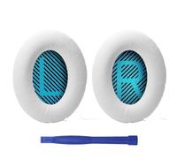 (LR blue pad, White) Headphones Protein Ear Pads for QC35 QC15 QC25 Headsets Earcups Earpads