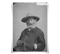 Lrajan&Daucus Top 100 figure letterarie ritratto poster - scrittore di fama mondiale A3 stampe su tessuto decorazione artistica da parete (#39 Walt Whitman)