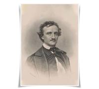 Lrajan&Daucus Top 100 figure letterarie ritratto poster - Stampe A3 su tessuto di fama mondiale (#53 Edgar Allan Poe)