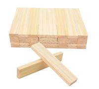 Lre Co. Set di 40 blocchi di legno duro per artigianato, blocchi artigianali, impilabili, pila di crashing gioco piano