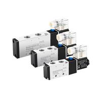 LREDONM 1 pz 4V110-06 4V210-08 4V310-10 4V410-15 Elettromagnetica 2 Posizione 5 Vie Valvole Pneumatiche 1/4 DC12V DC24V Elettrovalvola 5/2(DC12V,4V210-08)