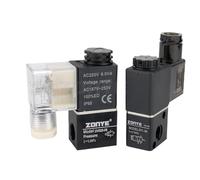 LREDONM 1 PZ Pneumatico 2V025-08B elettrovalvola a Due Vie a Due Posizioni AC220V Interruttore a Tre Vie 3V1-06A DC24V normalmente Chiuso(2V025-08 DC12V)