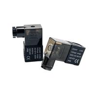 LREDONM 1 pz Pneumatico Aria Solenoide Bobina della Valvola Bobina Nero DC12V DC24V AC110V AC220V for 4v210-08 2v025(DC24)