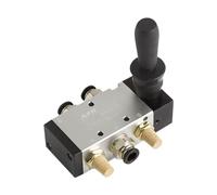 LREDONM 1 pz Valvola pneumatica Manuale 4H410-15 valvola di inversione di Controllo del Cilindro valvola a Piastra a 2 Posizioni a 5 Vie(With-12mm-Fitting)