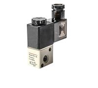 LREDONM 1Pc 3V1-06 2 Posizione 3 Vie Pneumatica Elettrovalvola Porta 1/8 "Normalmente Chiusa Valvola di Controllo Pneumatica DC 12V 24V AC 110V 220V(AC220V)