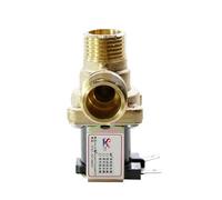 LREDONM 1PC DC 12V 24V AC 220V G1/2 ''Elettrovalvola a solenoide elettrica in Ottone for scaldabagno Solare 1/2'' Interruttore di Ingresso Acqua normalmente Chiuso(24V)