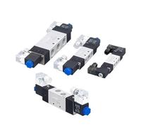 LREDONM 4V120-06 4V220-08 4V320-10 4V420-15 Elettrovalvole pneumatiche Porta valvola a 5/2 Vie Bobina Singola DC24V AC220V(4V130C-06 DC24V)