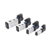 LREDONM 4v210-08 Valvola pneumatica Elettrovalvola elettrica 5 Vie 2 Posizione di Controllo Aria Gas Valvola Magnetica 12V 24V 220V Bobina Volt(DC12V)