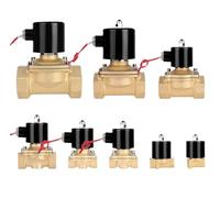 LREDONM DN8/10/15/20/25 Pneumatico normalmente Chiuso for Acqua Olio Aria 12V 24V 220V 110V elettrovalvola elettrica 1/4 "3/8" 1/2 "3/4" 1"(DN10,AC220)