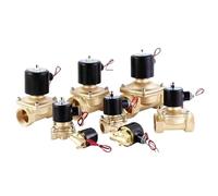 LREDONM Elettrovalvola 2W 1/8 '' 1/4 '' 1/2 '' 2W025 2W200 2W50 Valvola pneumatica in Ottone elettrica normalmente Chiusa for Acqua(2W-040-10,220V AC)