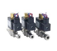 LREDONM Elettrovalvola a 2 Vie in Acciaio Inossidabile SS 304 normalmente Aperta da 1/4 "DN8 for Tubo di Olio Acqua Aria Gas AC220V/110V DC12V/24V(AC110V)