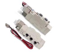 LREDONM Elettrovalvola a 5 Vie e 2 elettrovalvole SY3120 SY5120 SY7120-4LZD/5LZD/6LZD Valvola di automazione con pilotaggio Interno normalmente Chiusa(SY5120-5LZD-C8)