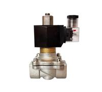 LREDONM Elettrovalvola a solenoide normalmente Aperta da 1 Pollice Acqua 12v 24v Acciaio Inossidabile a 2 Vie ad Azione Diretta for Gas Acqua Olio(BSP_220VAC)