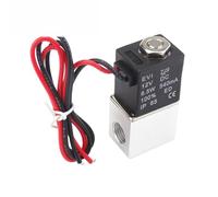 LREDONM Elettrovalvola compressore d'Aria 1/4 normalmente Chiusa 12V 24V 110V 220V Tensione for Aria Acqua Olio Pneumatico elettrovalvole in Alluminio(110V AC)