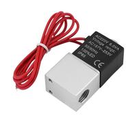 LREDONM Elettrovalvola DC 12V 24V 110V 220V 1/4 "1/8" Valvole pneumatiche ad Azione Diretta a 2 Vie normalmente Chiuse for valvola 'Aria Acqua Gas(1/4",12V_Normally Closed)