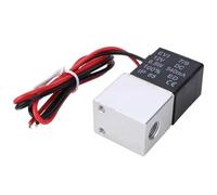 LREDONM Elettrovalvola DC 12V 24V 110V 220V 1/4 "1/8" Valvole pneumatiche ad Azione Diretta normalmente Chiuse a 2 Vie for Acqua Aria Gas(24V,1/4")