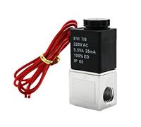 LREDONM Elettrovalvola elettrica DC 12V 24V 110V 220V 1/4 "1/8" Valvole pneumatiche ad Azione Diretta a 2 Vie normalmente Chiuse for Acqua Aria Gas(DC24V,1/4")