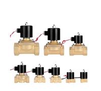 LREDONM Elettrovalvola elettrica in Ottone 1/4 "3/8" 1/2 "3/4" 1 "2" DC12V DC24V AC220V 110V Elettrovalvola normalmente Chiusa for Acqua Olio Aria(DN50,12V)