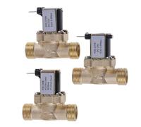 LREDONM Elettrovalvola elettrica in Ottone DC 12V 24V AC 220V G1/2'' 1PC(24V)