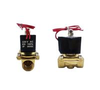 LREDONM Elettrovalvola elettrica in Ottone G1/4 3/8 1/2 3/4 1" for Acqua, Olio e Aria normalmente Chiusa IP65 DN15, DN20 DN25 DN08 12V, 24V, 220V(DN25,G_220V_Copper Body)