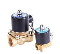 LREDONM Elettrovalvola elettrica in Ottone normalmente Chiusa 220V 110V 24V 12V 2W for Acqua Aria Olio 1/4 "3/8" 1/2 "3/4" 1 "DN8/10/15/20/25/50(2W400-40(DN40),DC24)