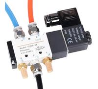 LREDONM Elettrovalvola elettrica pneumatica 4V210-08 Valvola Magnetica for Gas Aria a 5 Vie a 2 Posizioni 12V 24V 220V(DC24)