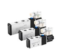 LREDONM Elettrovalvole elettriche pneumatiche 4V110 4V210 4V310 Valvola collettore Magnetica for Gas Aria a 2 Posizioni a 5 Vie(4V310-10 DC24V)