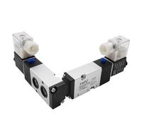 LREDONM Elettrovalvole pneumatiche 1/4'' 1/8" 3/8" 1/2" Valvole a Piastra 5/2 a 5 Vie 4M210-08B 4M310-10B 4M410-15 4M110-06 4M220-08(DC24V,4M310-10)