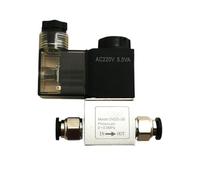 LREDONM Elettrovalvole pneumatiche 2V025-08 2 Posizioni 2 Porte 1/4" Elettrovalvola pneumatica normalmente Chiusa 12V 24V 110V 220V Volt(8mm-Fitting-3PCS,AC220V)