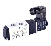 LREDONM Elettrovalvole pneumatiche 4V110-06 Valvola di Controllo pneumatica a 2 Posizioni a 5 Vie da 1/8" DC12V DC24V AC110V AC220V(Only 4V110-06,AC220)