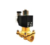 LREDONM Guarnizione NBR 'Acqua 'elettrovalvola a solenoide da 110 V normalmente Aperta da 1/2 Pollice for Il Trattamento 'Acqua(NPT_24VDC)