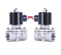 LREDONM Pneumatico normalmente Chiuso for Acqua Olio Aria Gas 12 V/24 V/220 V/110 V elettrovalvola elettrica in Acciaio Inossidabile 1/4 "3/8" 1/2 "3/4" 1"(DN35,DC12V)