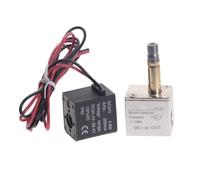 LREDONM Valvola del compressore 1/4" Elettrovalvole pneumatiche in Alluminio normalmente Chiuse 12V 24V Tensione for Aria(Coil,12V DC)