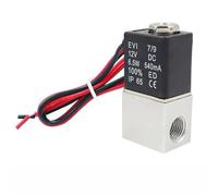 LREDONM Valvola del compressore 1/4" Elettrovalvole pneumatiche in Alluminio normalmente Chiuse Tensione 12V 24V for Aria Acqua Olio(DC12V,1/4")