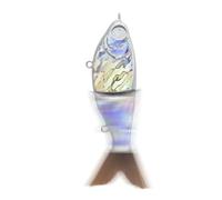 Lres da pesca vergini - 2 segmenti Glide esche dalla coda morbida, costume da bagno articolato non verniciato, esca da pesca artificiale per acqua, salmone, trota, basso, idea